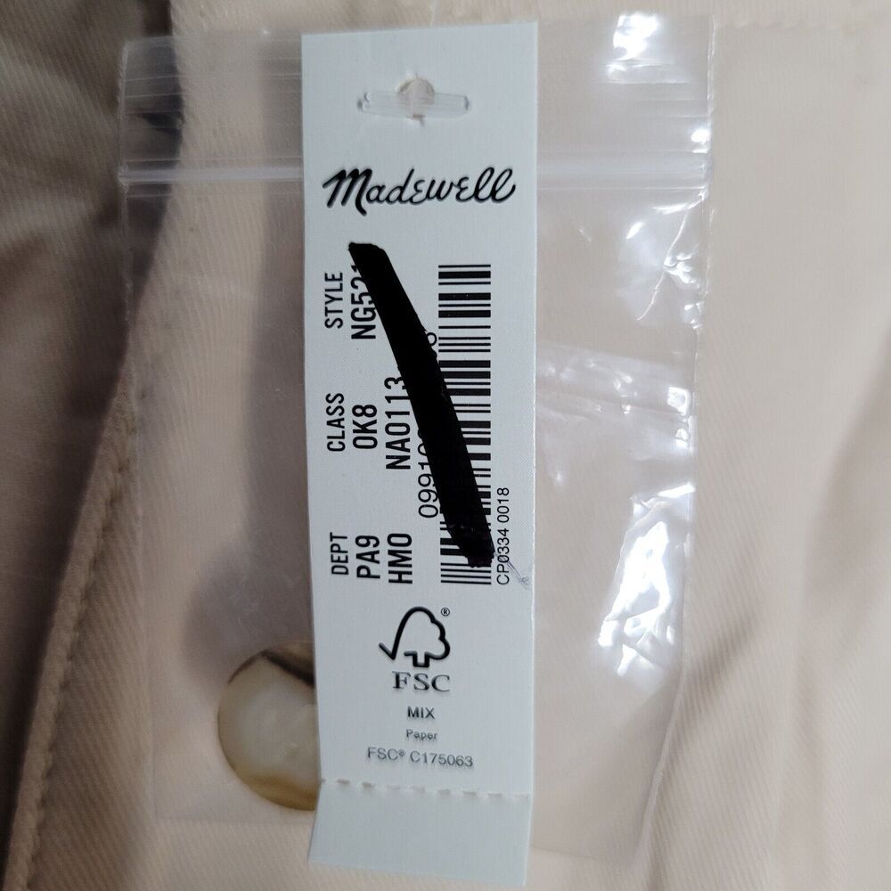 Madewell Harlow Wide-Leg Pants Harvest Moon khakis womens sz 4 tan high rise NWT - Picture 6 of 11